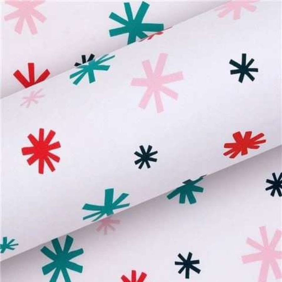 Gift Wrapping & Cards * | Vandoros Wrapping Paper Snowfall Bright 76Cm X 2.5M