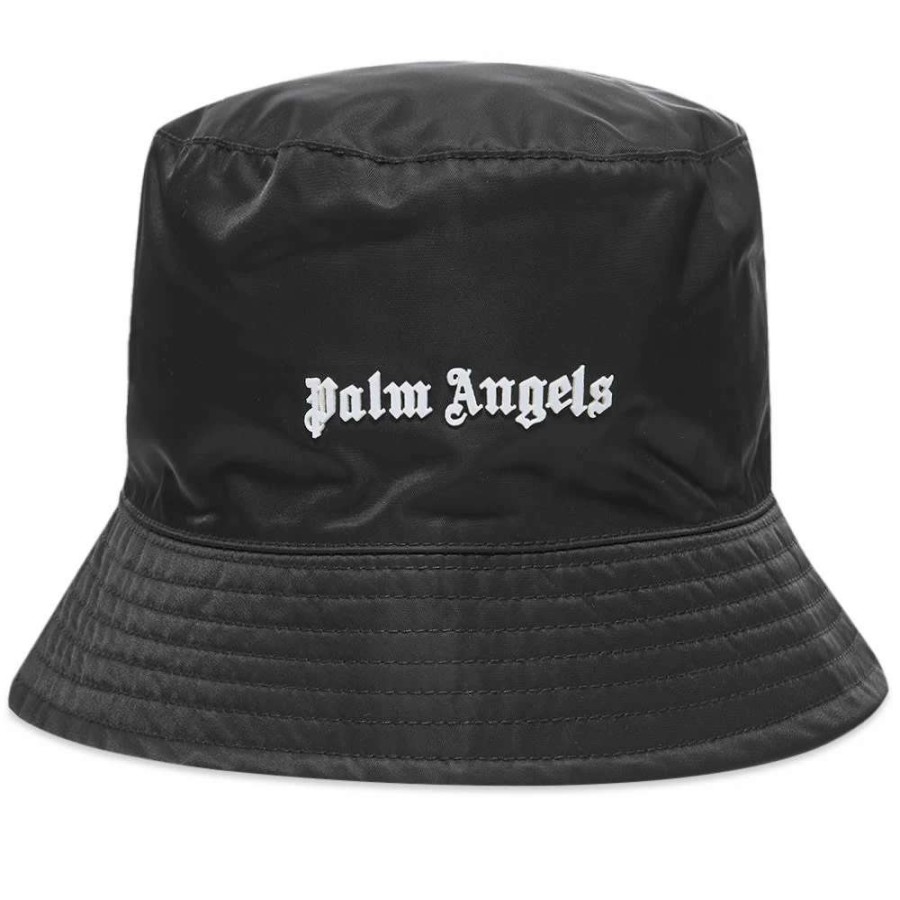 Accessories * | Palm Angels Logo Bucket Hat