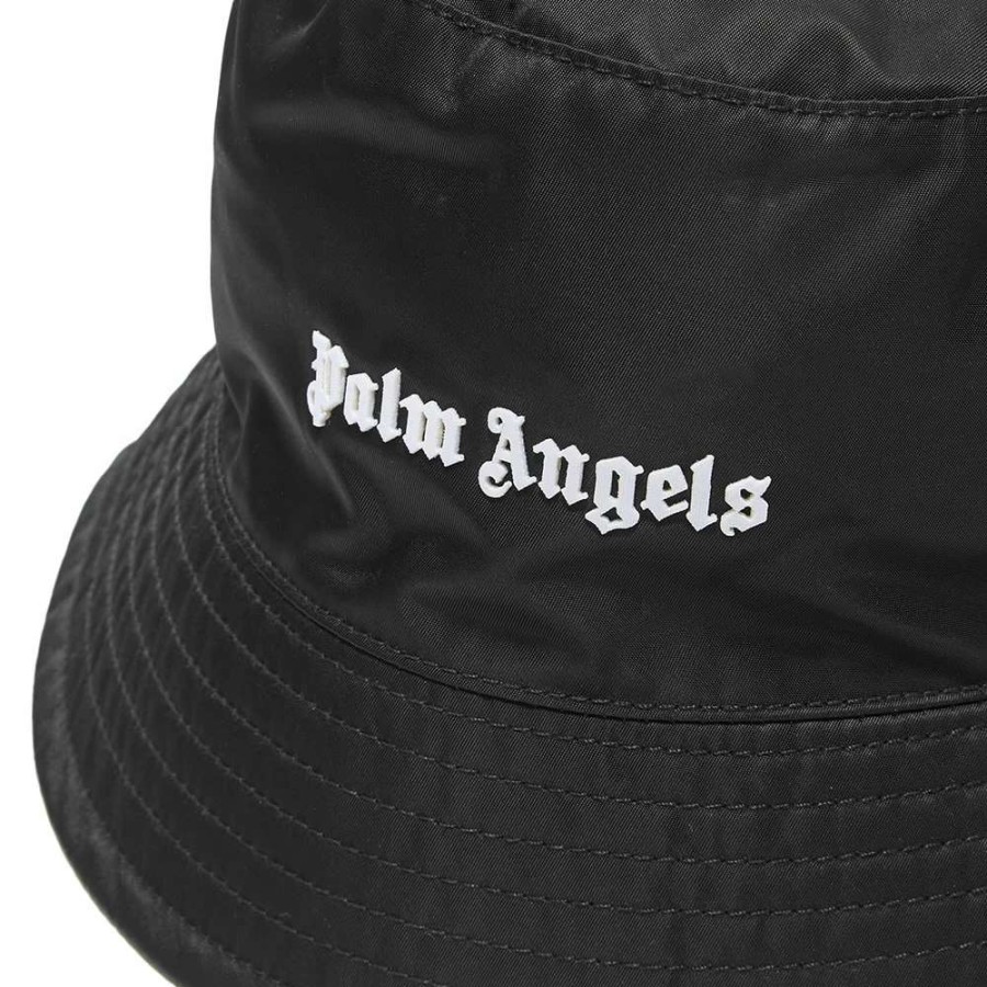 Accessories * | Palm Angels Logo Bucket Hat