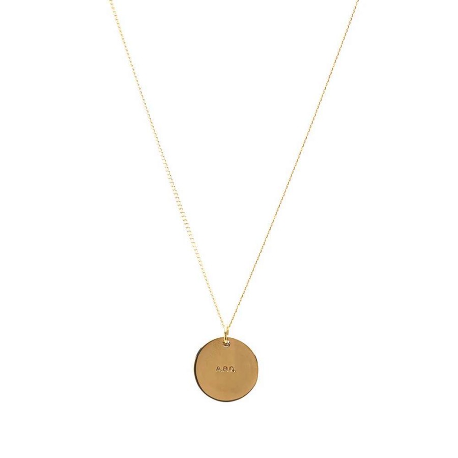 Accessories * | A.P.C. Eloi Double Medal Logo Necklace