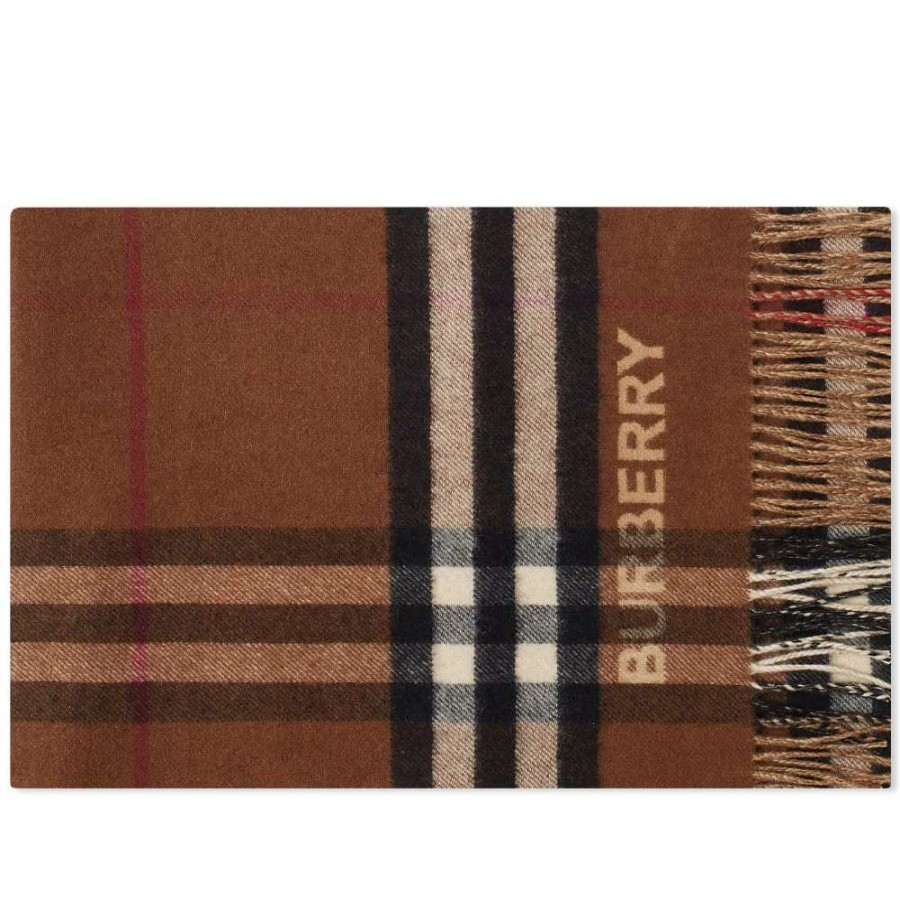 Accessories * | Burberry Split Check Scarf