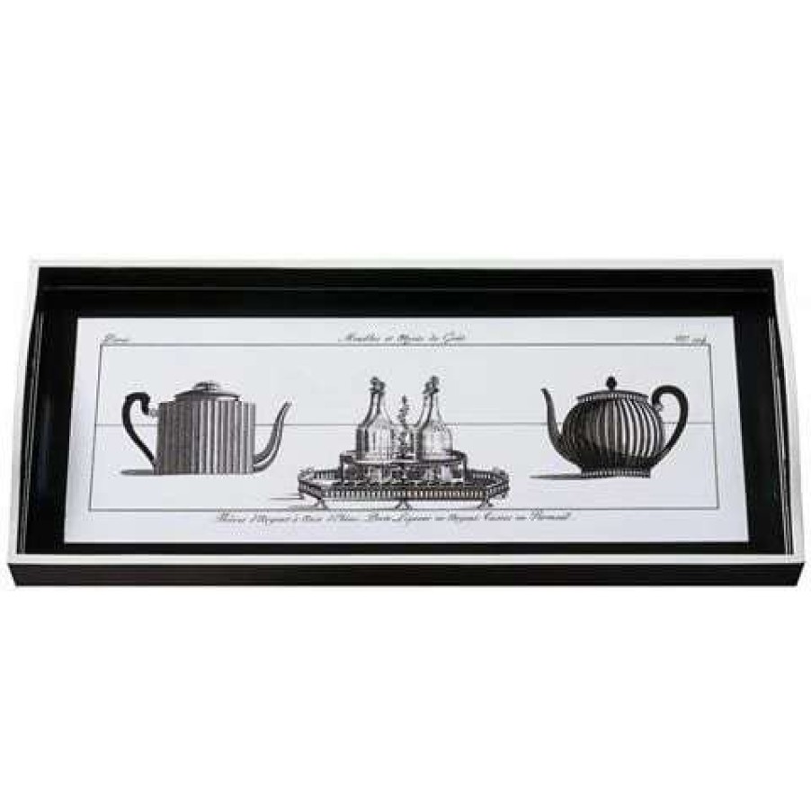 Table Accessories * | Whitelaw & Newton Teapot Sandwich Tray Black 20X45Cm