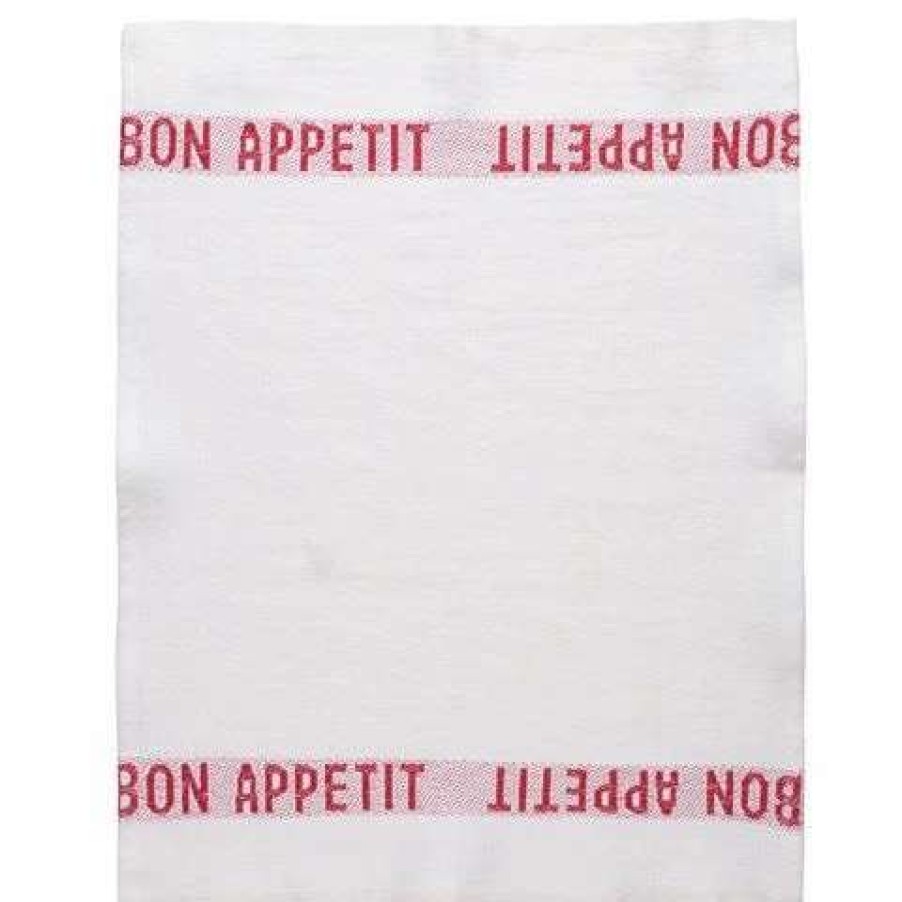 Table Accessories * | Charvet Editions Placemat / Napkin Bon Appetit White & Red