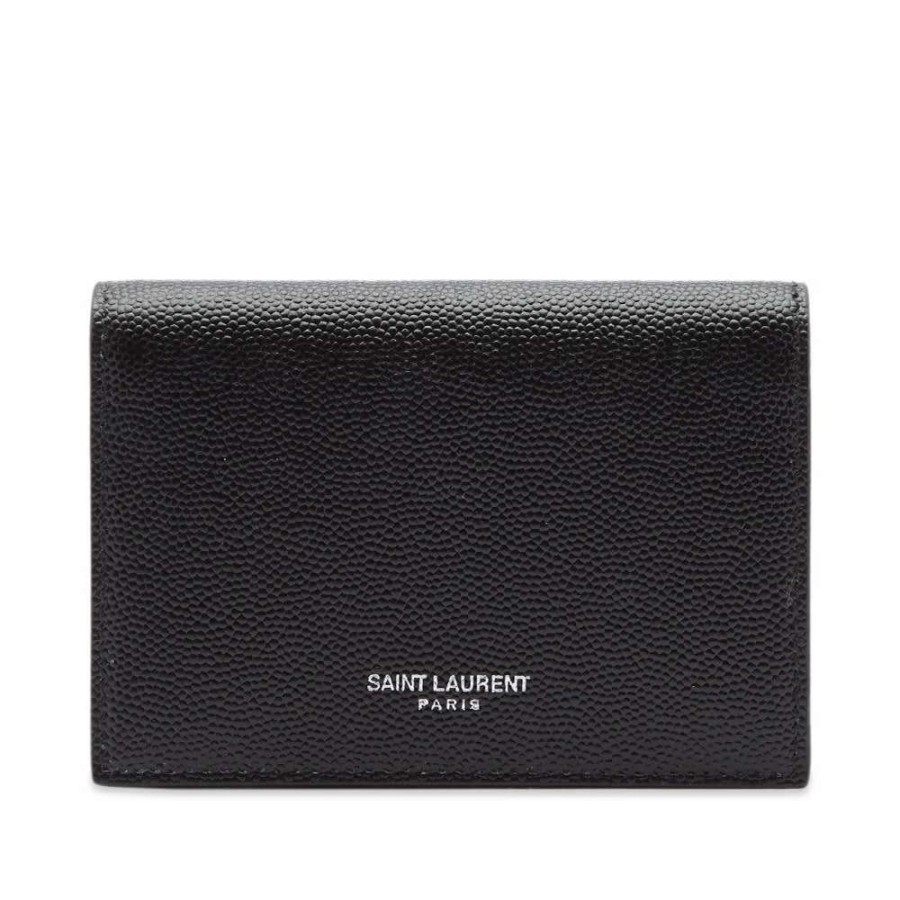 Accessories * | Saint Laurent Grain Leather Credit Card Holder