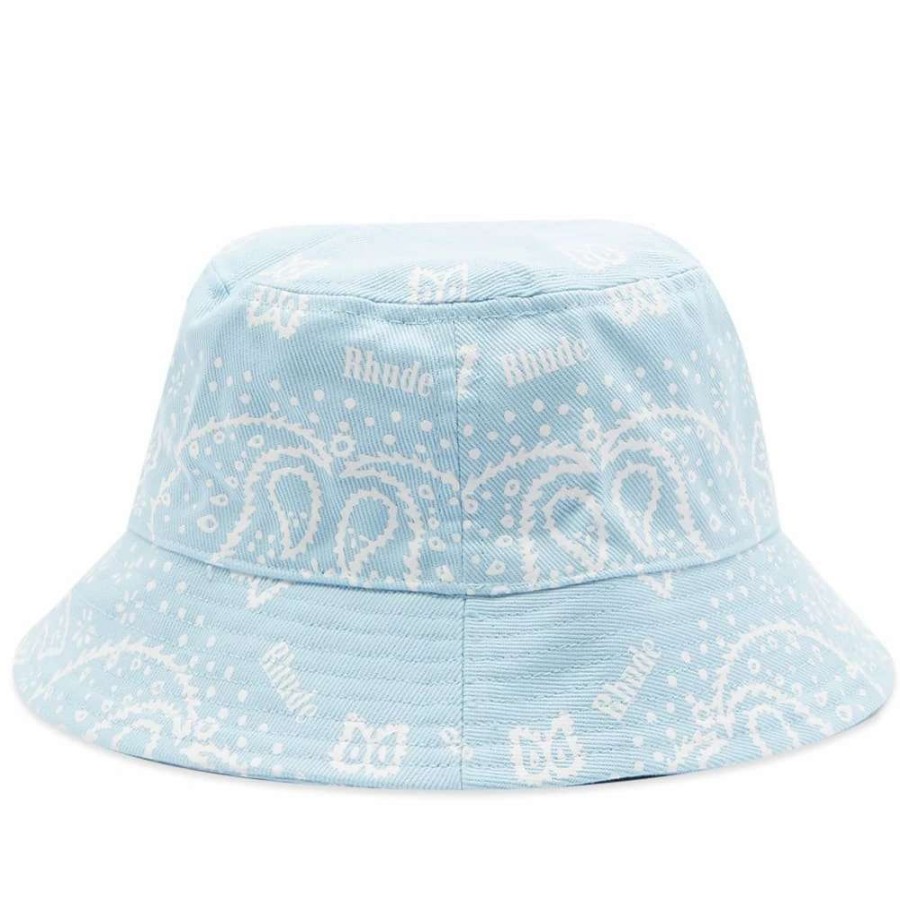 Accessories * | Rhude Bandana Canvas Bucket Hat