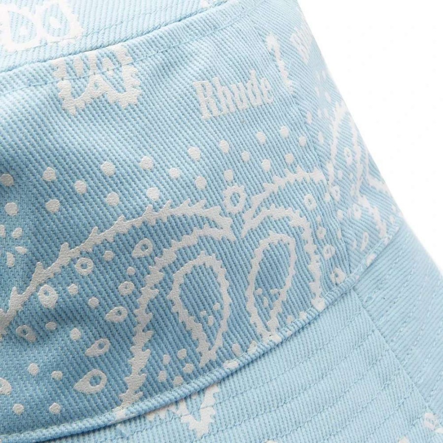 Accessories * | Rhude Bandana Canvas Bucket Hat