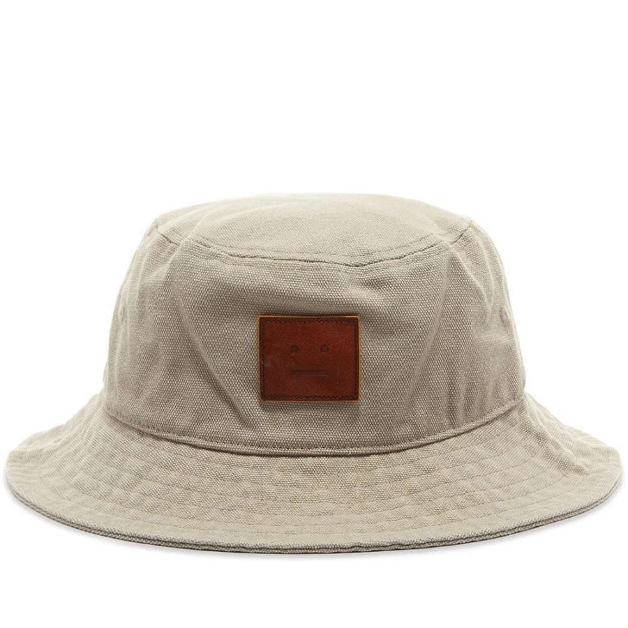 Accessories * | Acne Studios Buko Canvas Face Bucket Hat