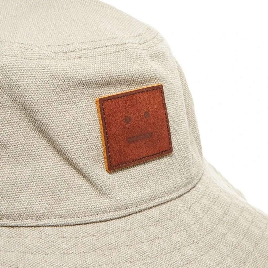 Accessories * | Acne Studios Buko Canvas Face Bucket Hat