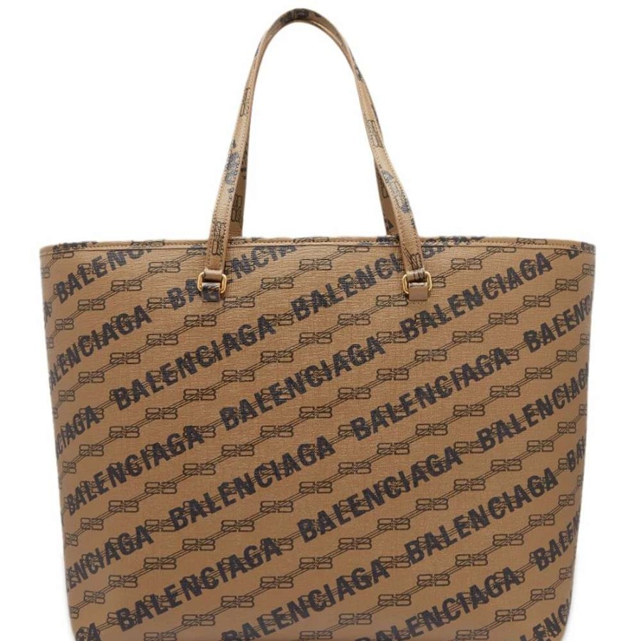 Accessories * | Balenciaga Signature Logo Shopper Tote