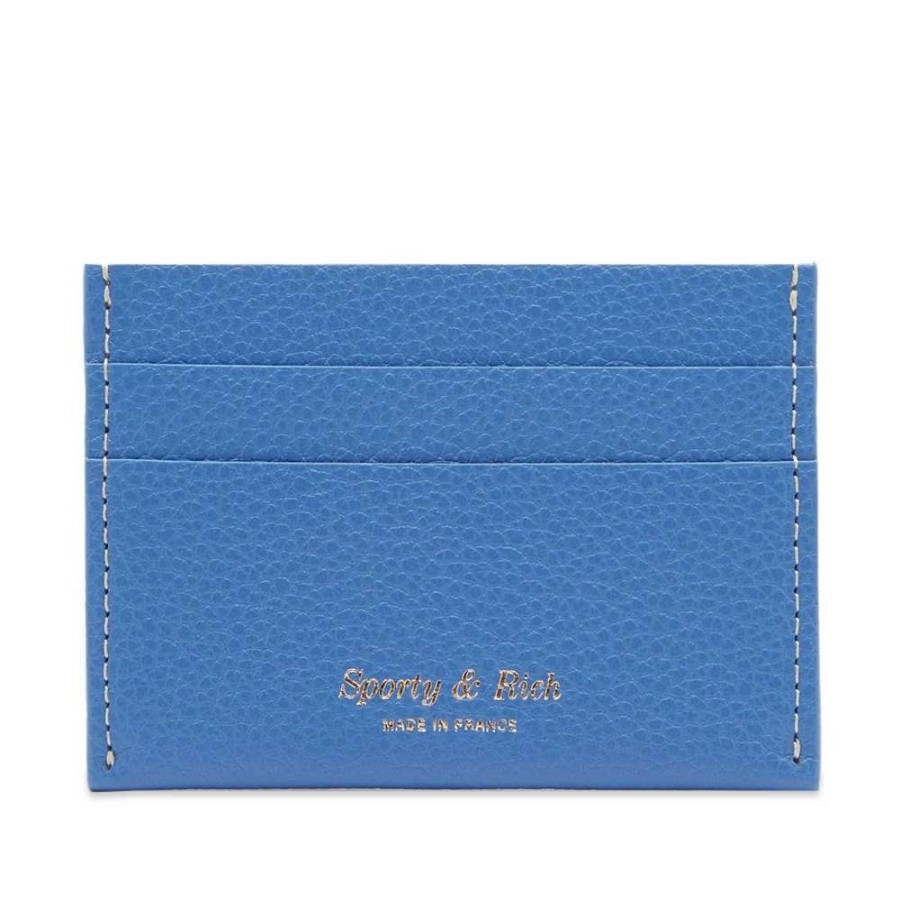 Accessories * | Sporty & Rich Grained Leather Card Holder