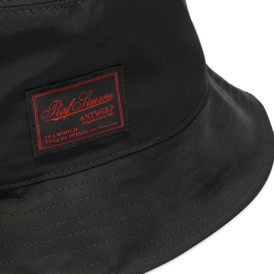 Accessories * | Raf Simons Patch Logo Bucket Hat