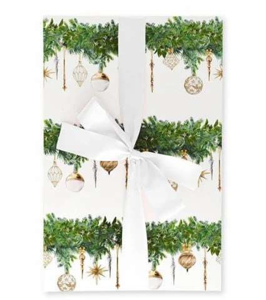 Gift Wrapping & Cards * | The Lust List Wrapping Paper Pack Of 5 Deck The Halls