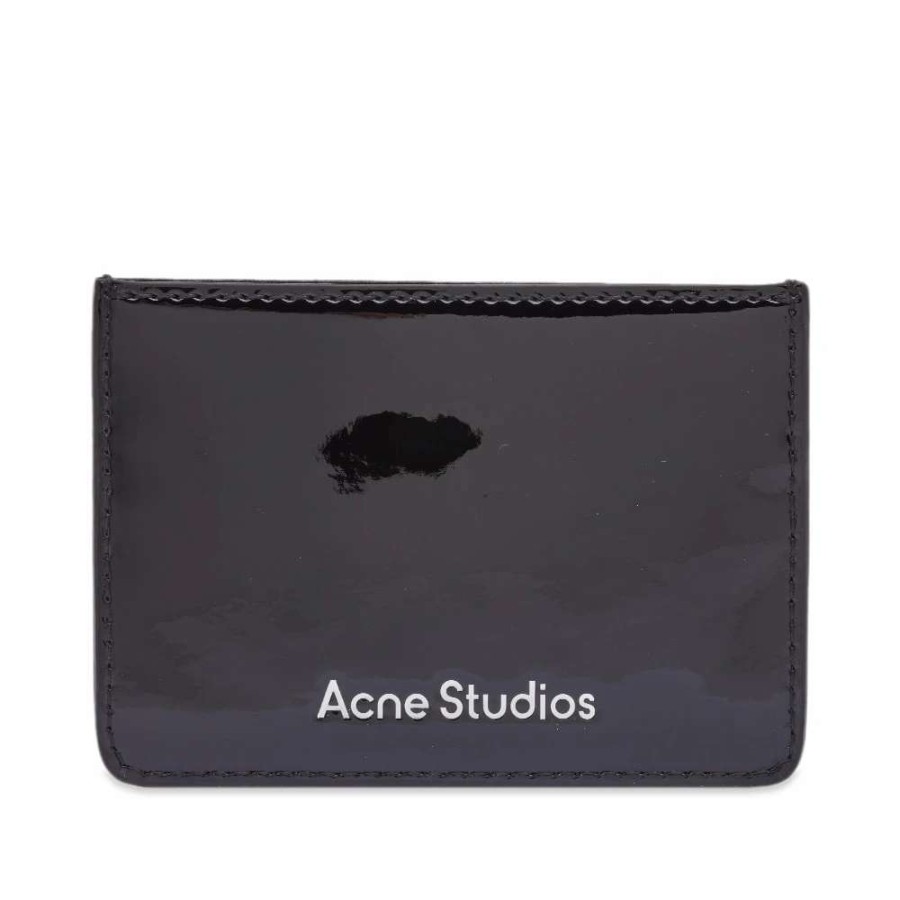 Accessories * | Acne Studios Apika Patent Face Plaque Card Holder