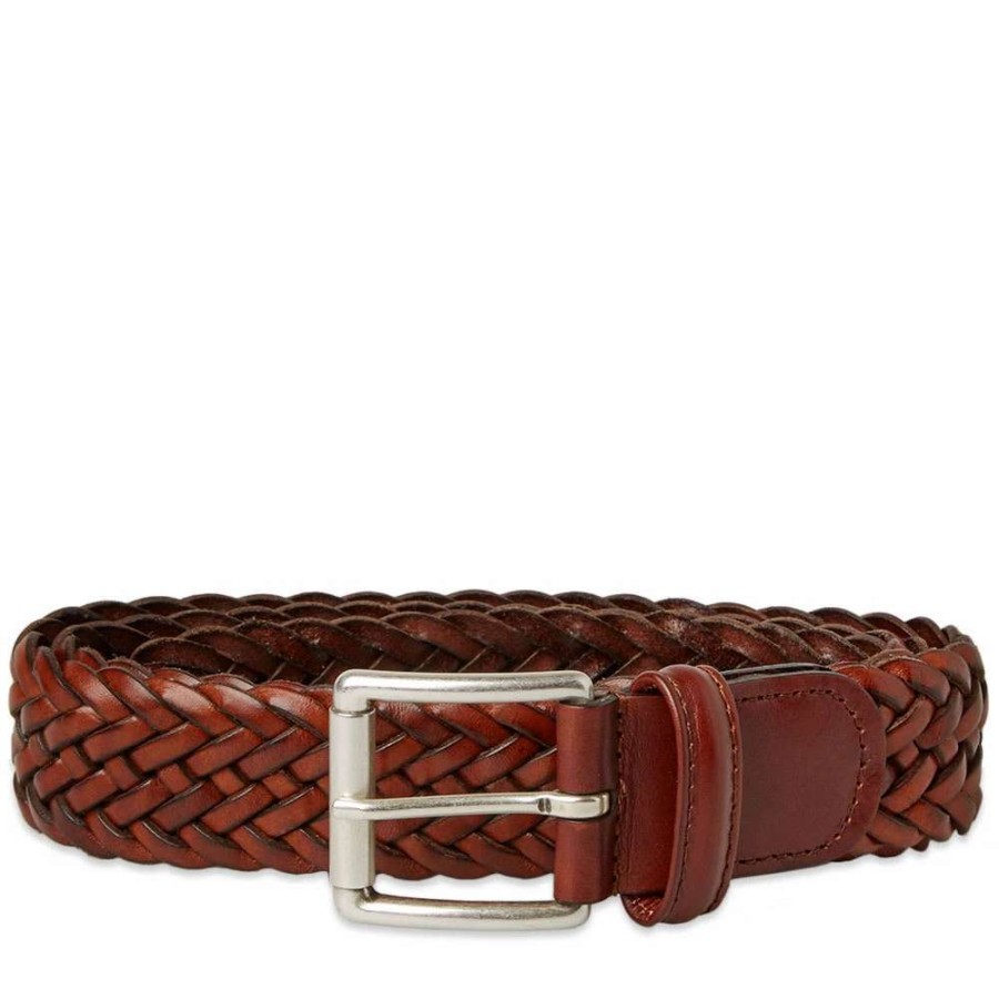 Accessories * | Andersons Anderson'S Woven Leather Belt