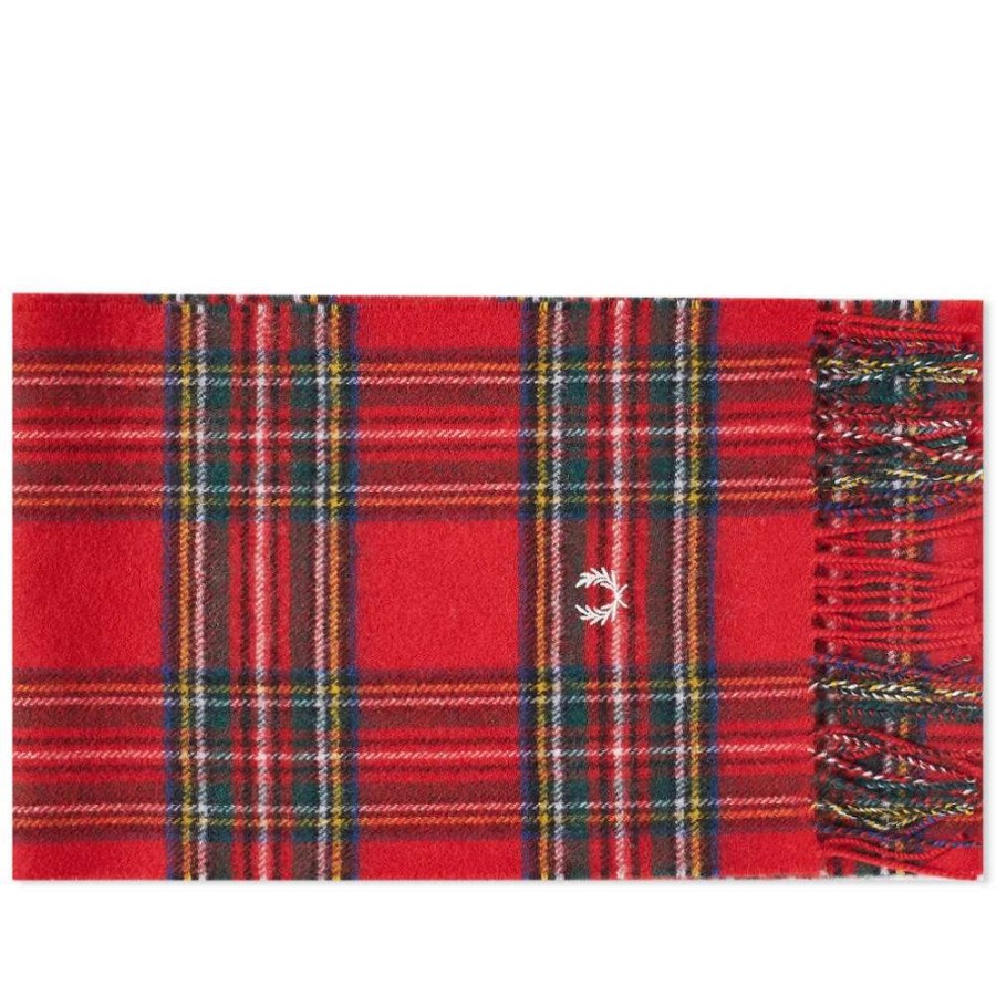 Accessories * | Fred Perry Authentic Fred Perry Royal Stewart Tartan Scarf