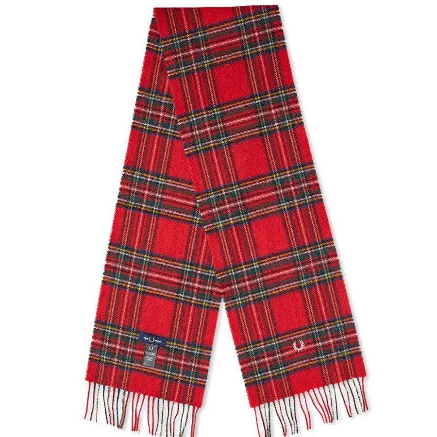 Accessories * | Fred Perry Authentic Fred Perry Royal Stewart Tartan Scarf