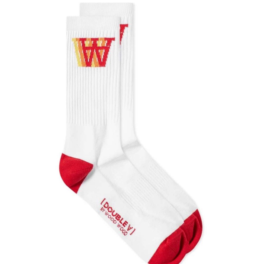 Accessories * | Wood Wood Con Logo Sock