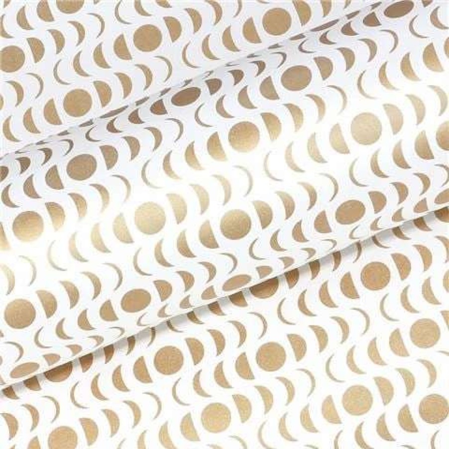 Gift Wrapping & Cards * | Vandoros Lunar Wrapping Paper Quartz & Gold