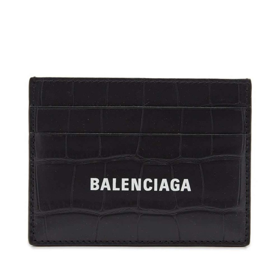 Accessories * | Balenciaga Croc Embossed Logo Card Holder