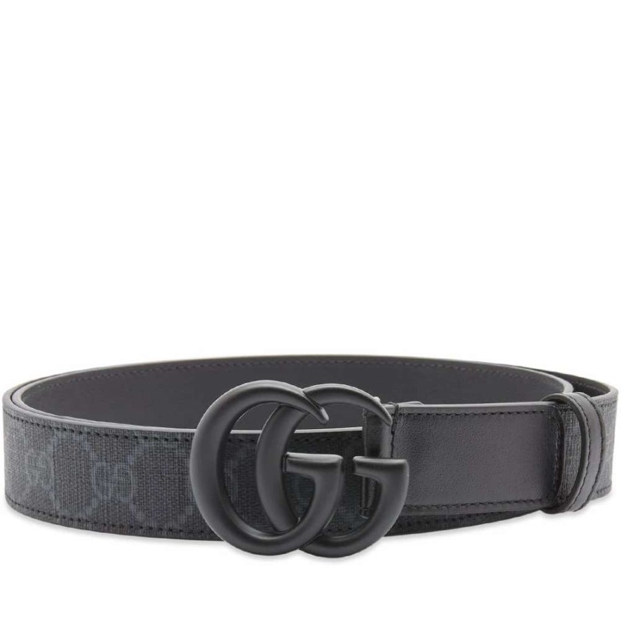 Accessories * | Gucci Gg Supreme Black Buckle Belt