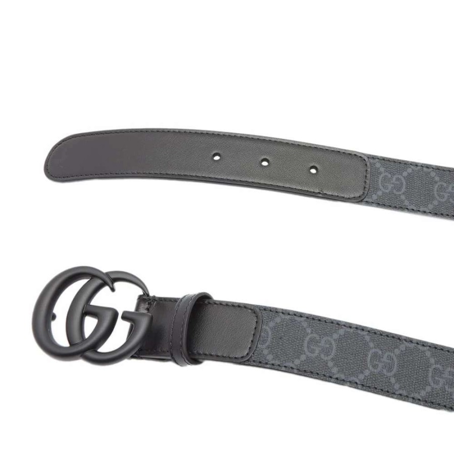 Accessories * | Gucci Gg Supreme Black Buckle Belt