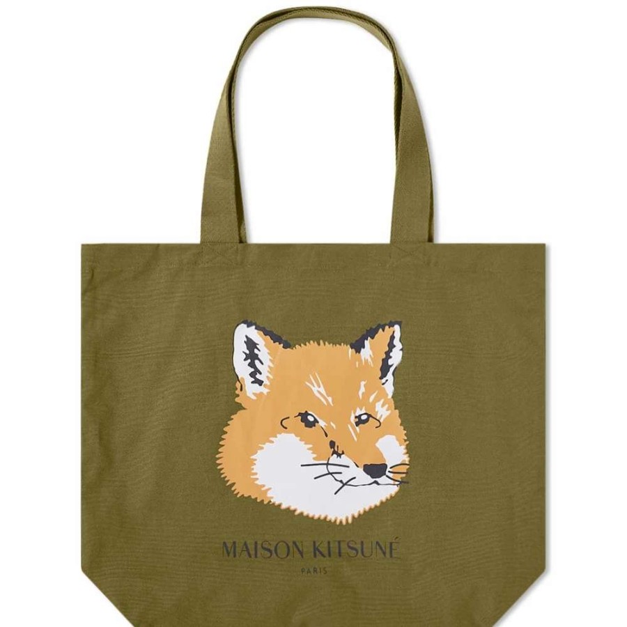 Accessories * | Maison Kitsune Maison Kitsune Fox Head Tote Bag