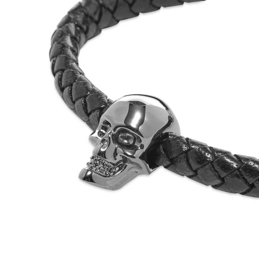 Accessories * | Alexander Mcqueen Leather Skull Bracelet