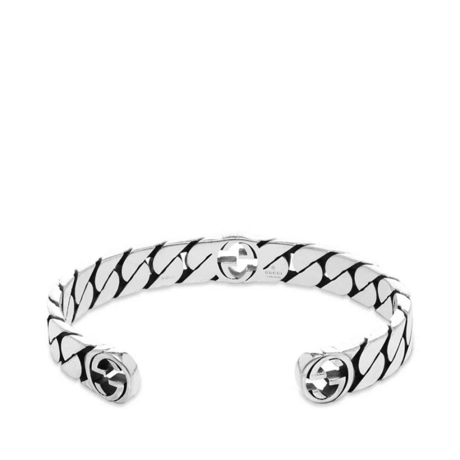 Accessories * | Gucci Jewellery Gucci Interlocking G Rigid Bracelet