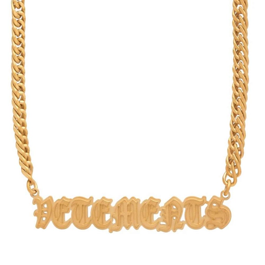 Accessories * | Vetements Gothic Logo Necklace