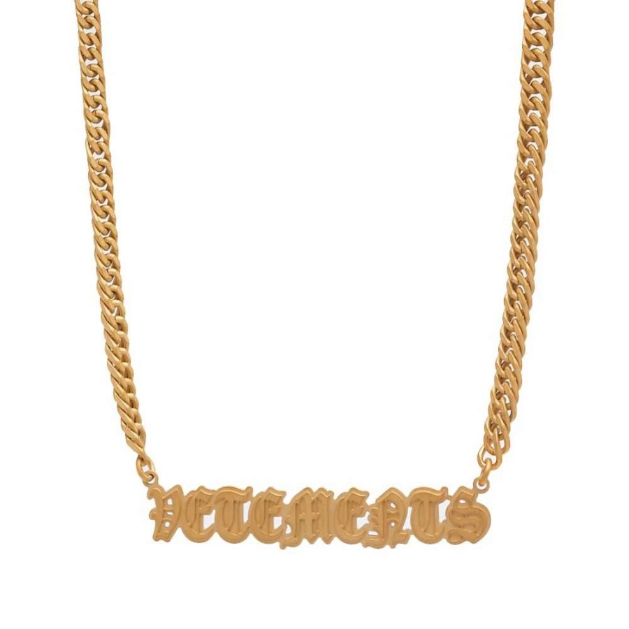 Accessories * | Vetements Gothic Logo Necklace