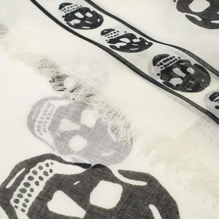 Accessories * | Alexander Mcqueen Skull Pashmina Scarf