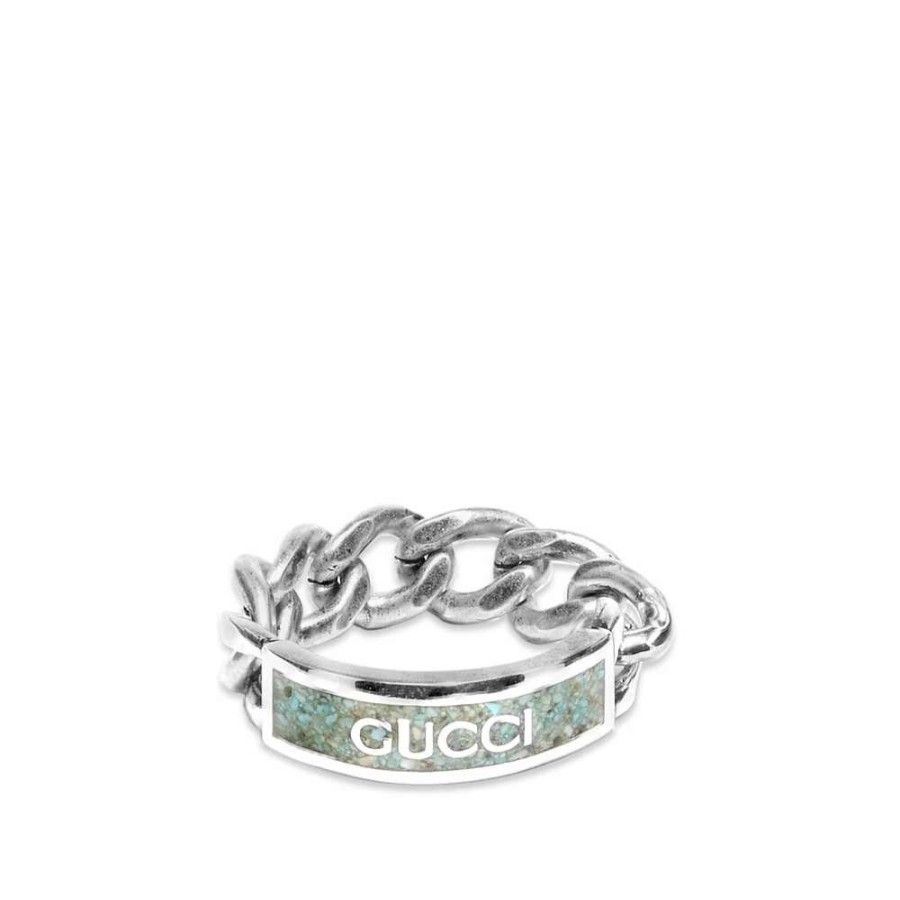 Accessories * | Gucci Jewellery Gucci Tag Gourmette Ring