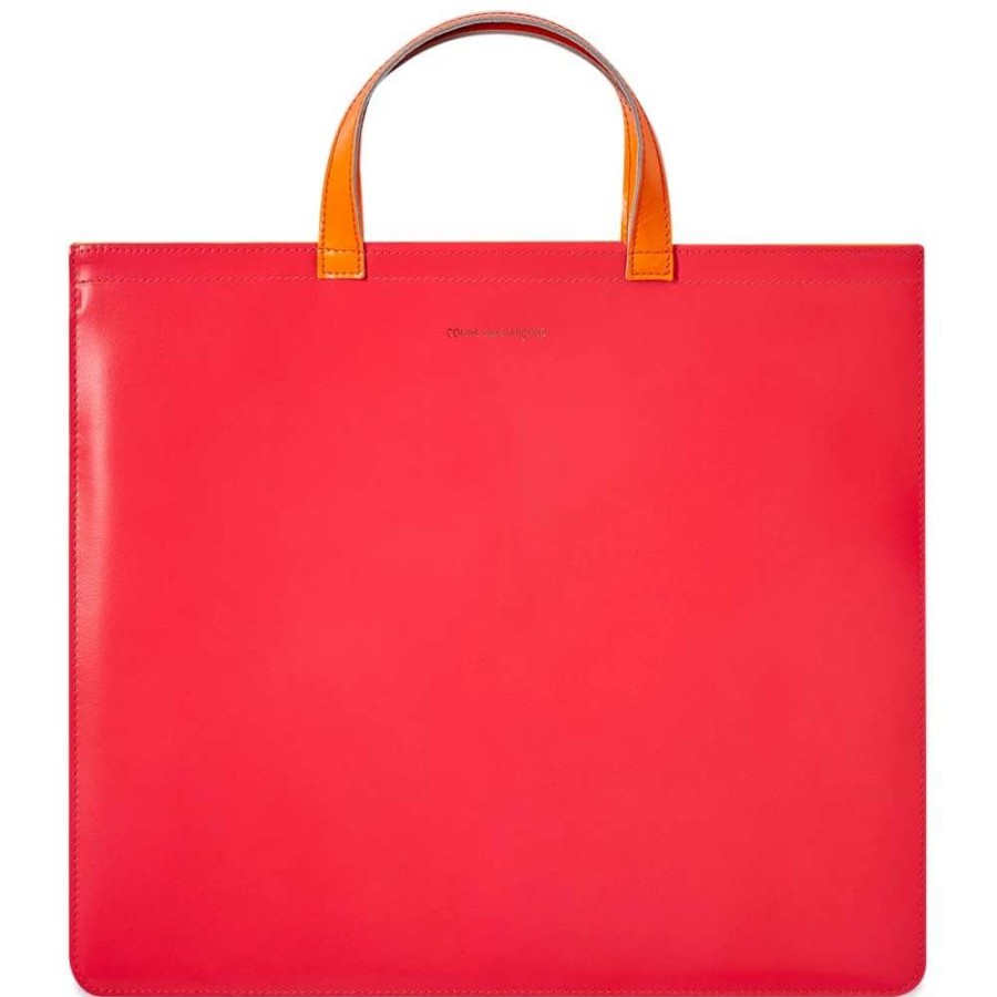 Accessories * | Comme Des Garcons Wallet Comme Des Garcons Super Fluro Leather Tote Bag