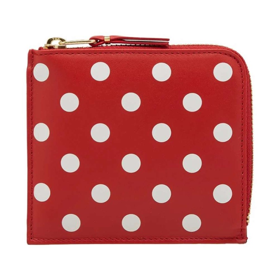 Accessories * | Comme Des Garcons Wallet Comme Des Garcons Sa3100Pd Polka Dot Wallet