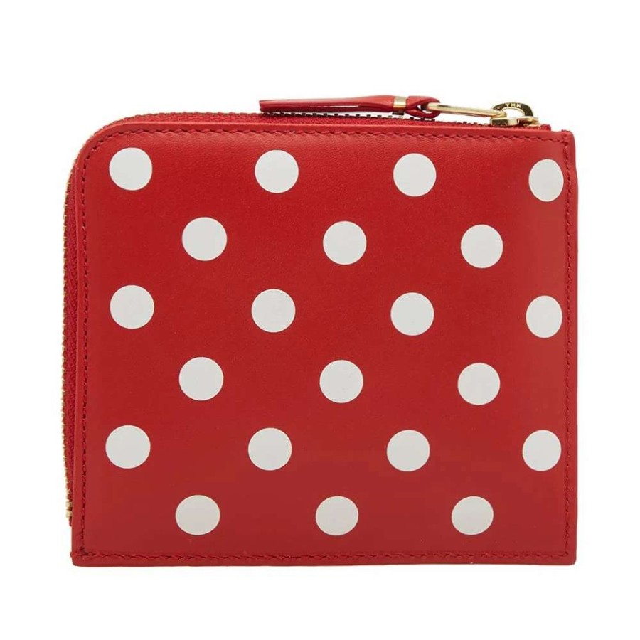 Accessories * | Comme Des Garcons Wallet Comme Des Garcons Sa3100Pd Polka Dot Wallet