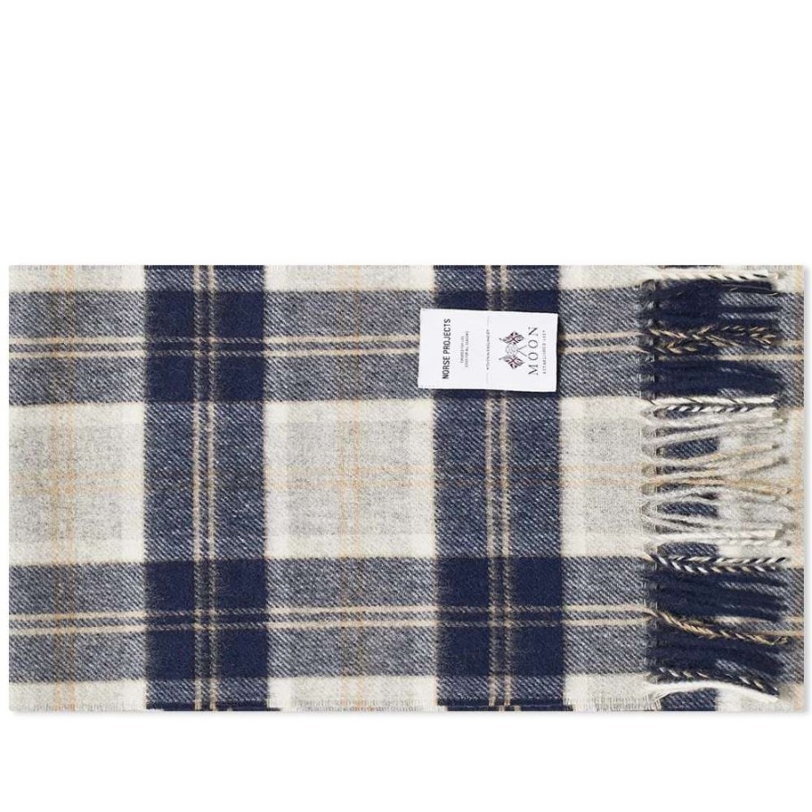 Accessories * | Norse Projects Moon Checked Lambswool Scarf