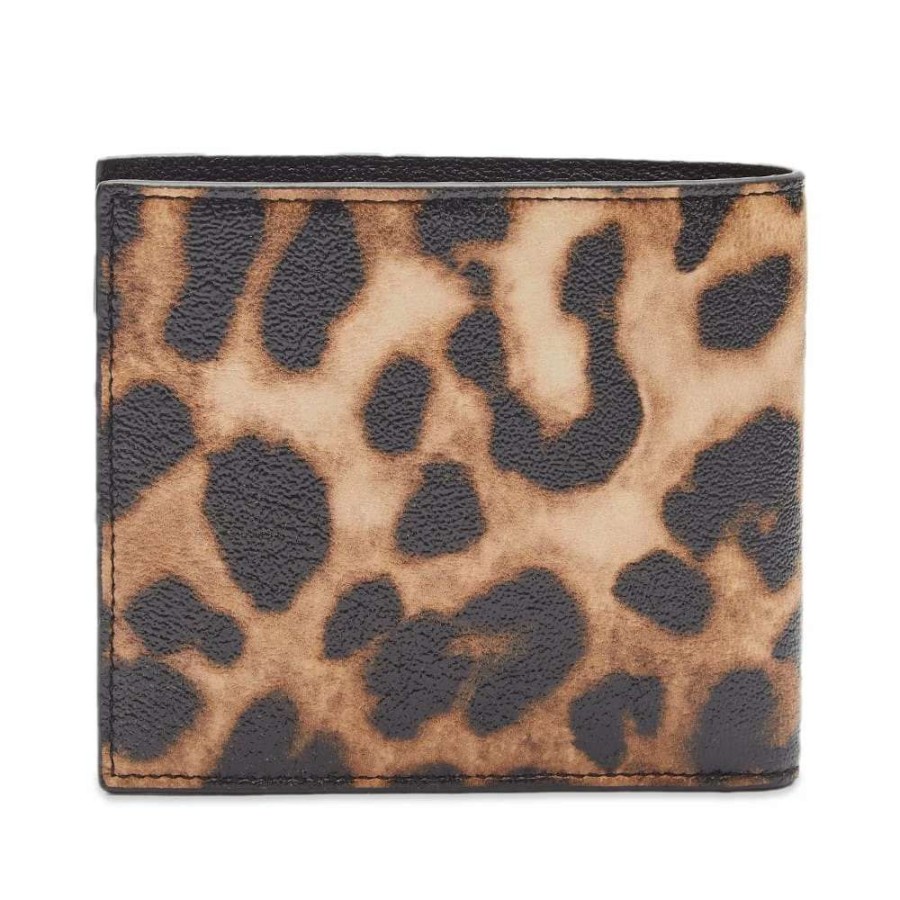 Accessories * | Saint Laurent Leopard Billfold Wallet