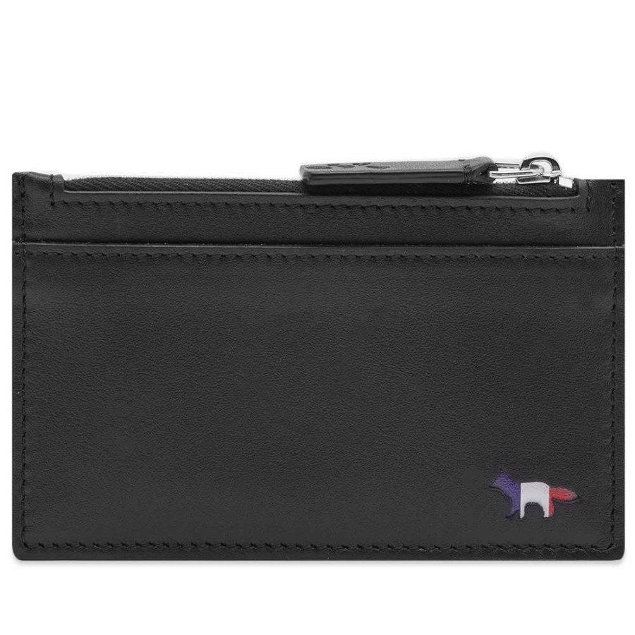 Accessories * | Maison Kitsune Tricolor Fox Long Zipped Card Holder