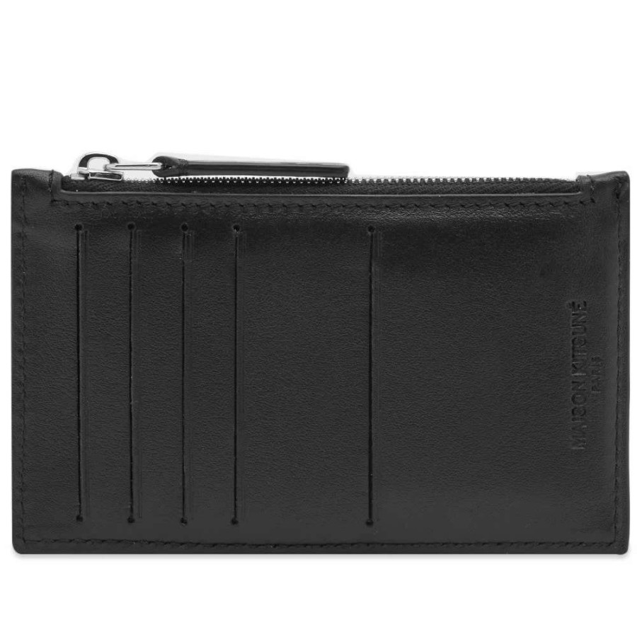 Accessories * | Maison Kitsune Tricolor Fox Long Zipped Card Holder