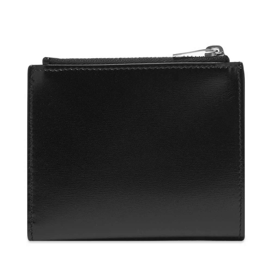 Accessories * | Saint Laurent Metal Logo Zip Card Holder