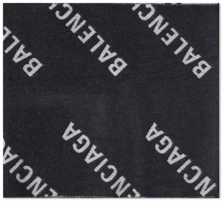 Accessories * | Balenciaga Macro Logo Scarf