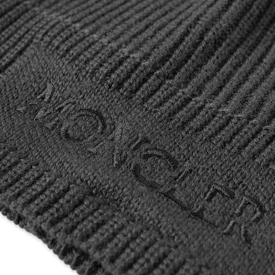 Accessories * | Moncler Tonal Logo Beanie