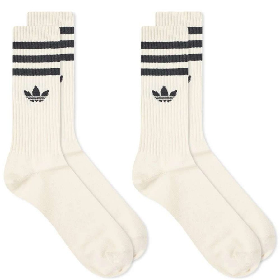 Accessories * | Adidas Non-Dyed Crew Sock 2 Pack