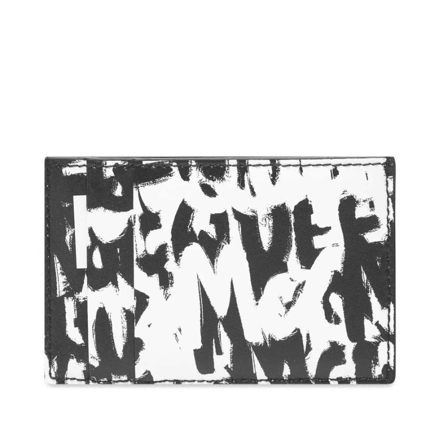 Accessories * | Alexander Mcqueen All Over Grafitti Logo Card Holder