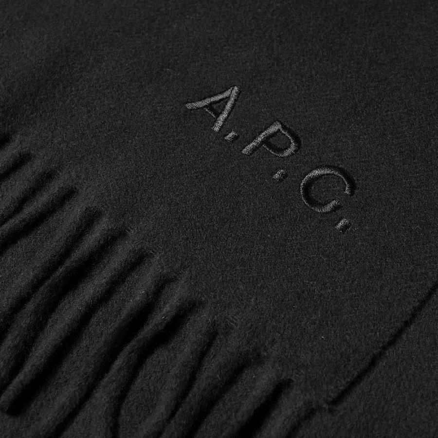 Accessories * | A.P.C. Ambroise Embroidered Scarf